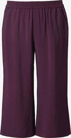 purpurinė Ulla Popken Plačios klešnės Kelnės: priekis