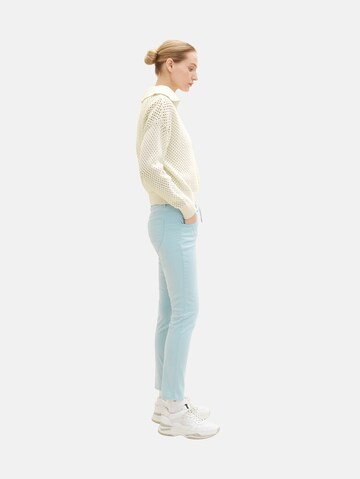 Coupe slim Pantalon TOM TAILOR en bleu