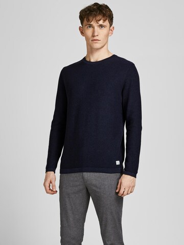 JACK & JONES Sweater 'Gustav' in Blue: front