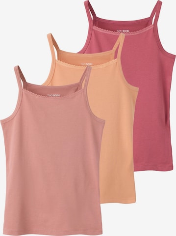 Top di TWO SOON in arancione: frontale