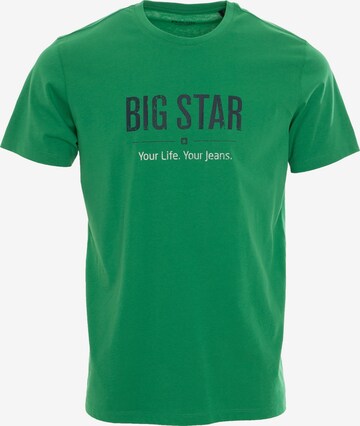 BIG STAR Shirt 'Bruno' in Groen: voorkant