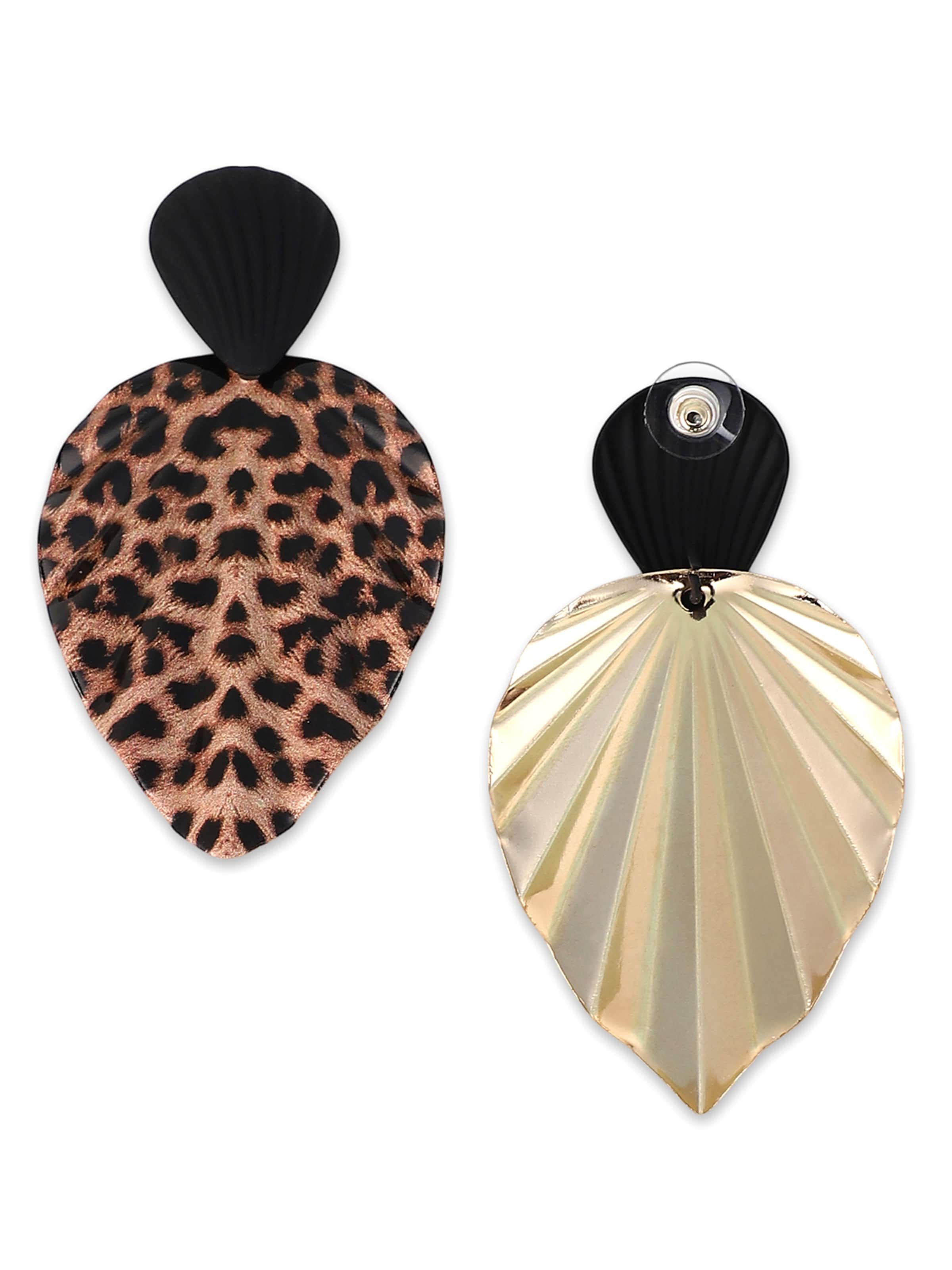 SOHI Náušnice 'Thrud' – hnědá