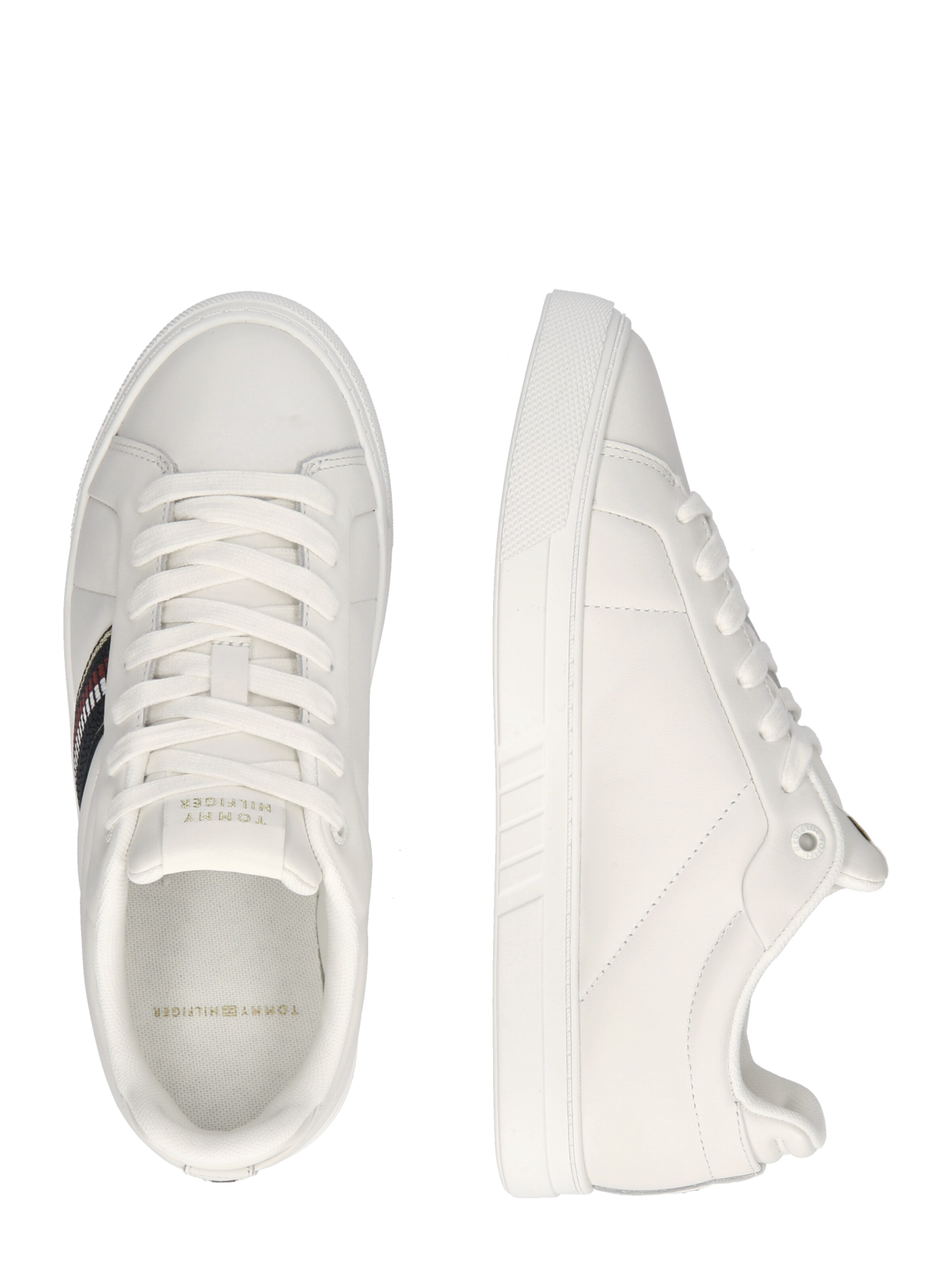 balts TOMMY HILFIGER Zemie brīvā laika apavi 'Icon Court'