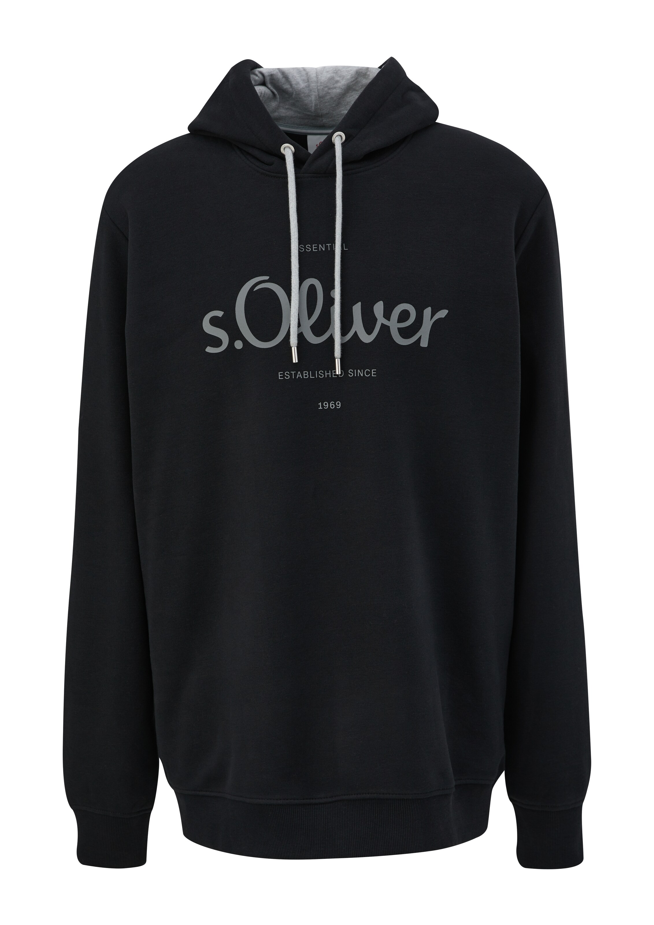 s.Oliver Sweatshirt in Zwart: voorkant