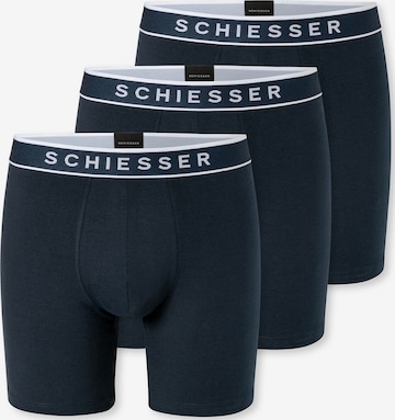 SCHIESSER Langer Boxershort ' 95/5 Multi ' in Blau: Vorderseite