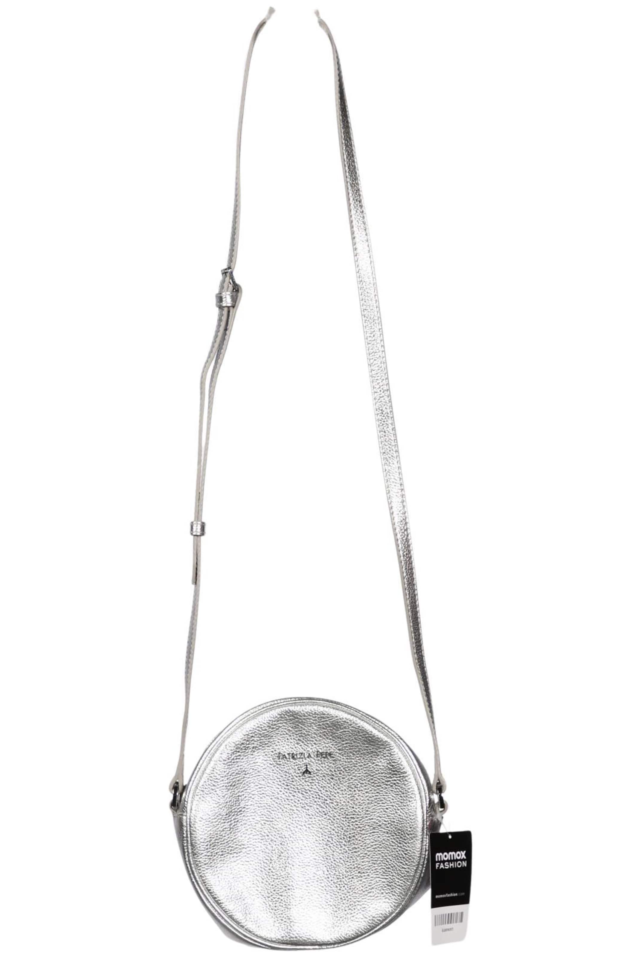 PATRIZIA PEPE Handtasche klein Leder One Size in Grau: Vorderseite