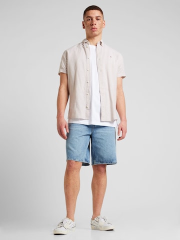 JACK & JONES Слим Рубашка 'SUMMER' в Бежевый