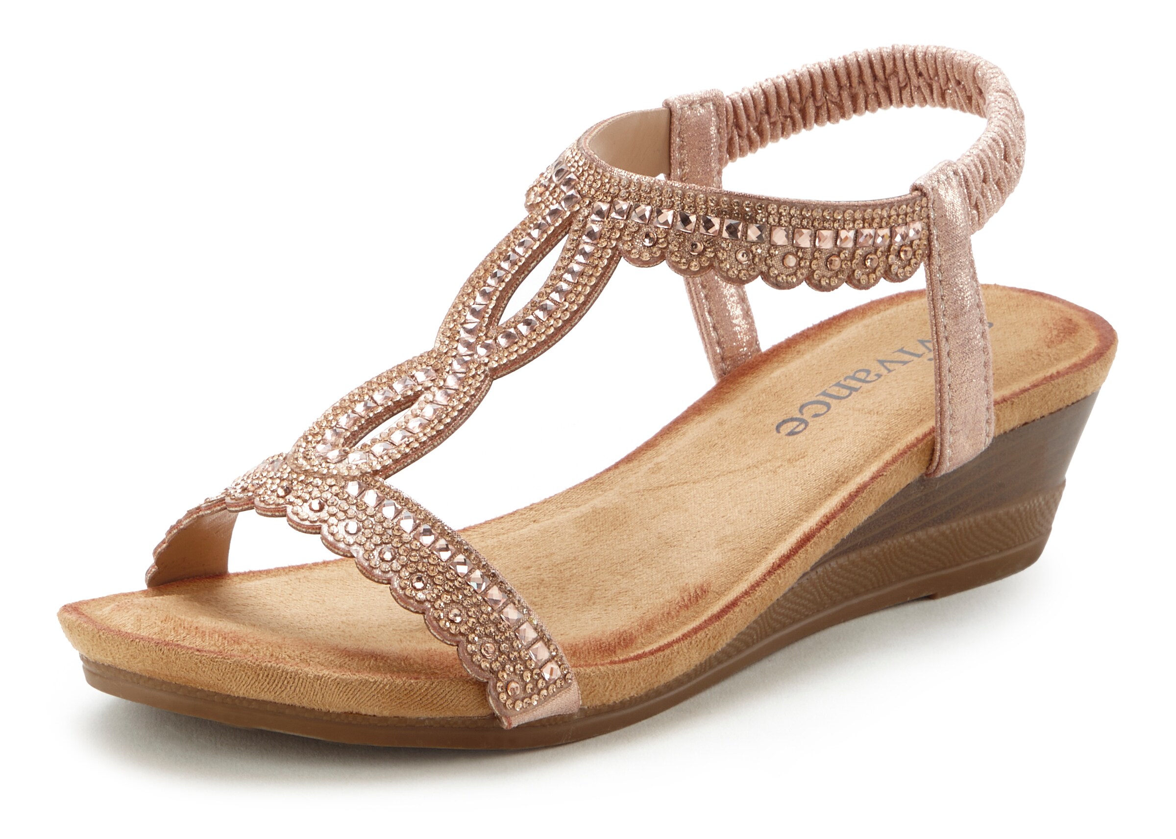 VIVANCE Sandale in Gold: Vorderseite