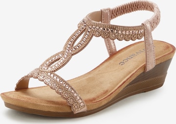 VIVANCE Sandale in Gold: Vorderseite