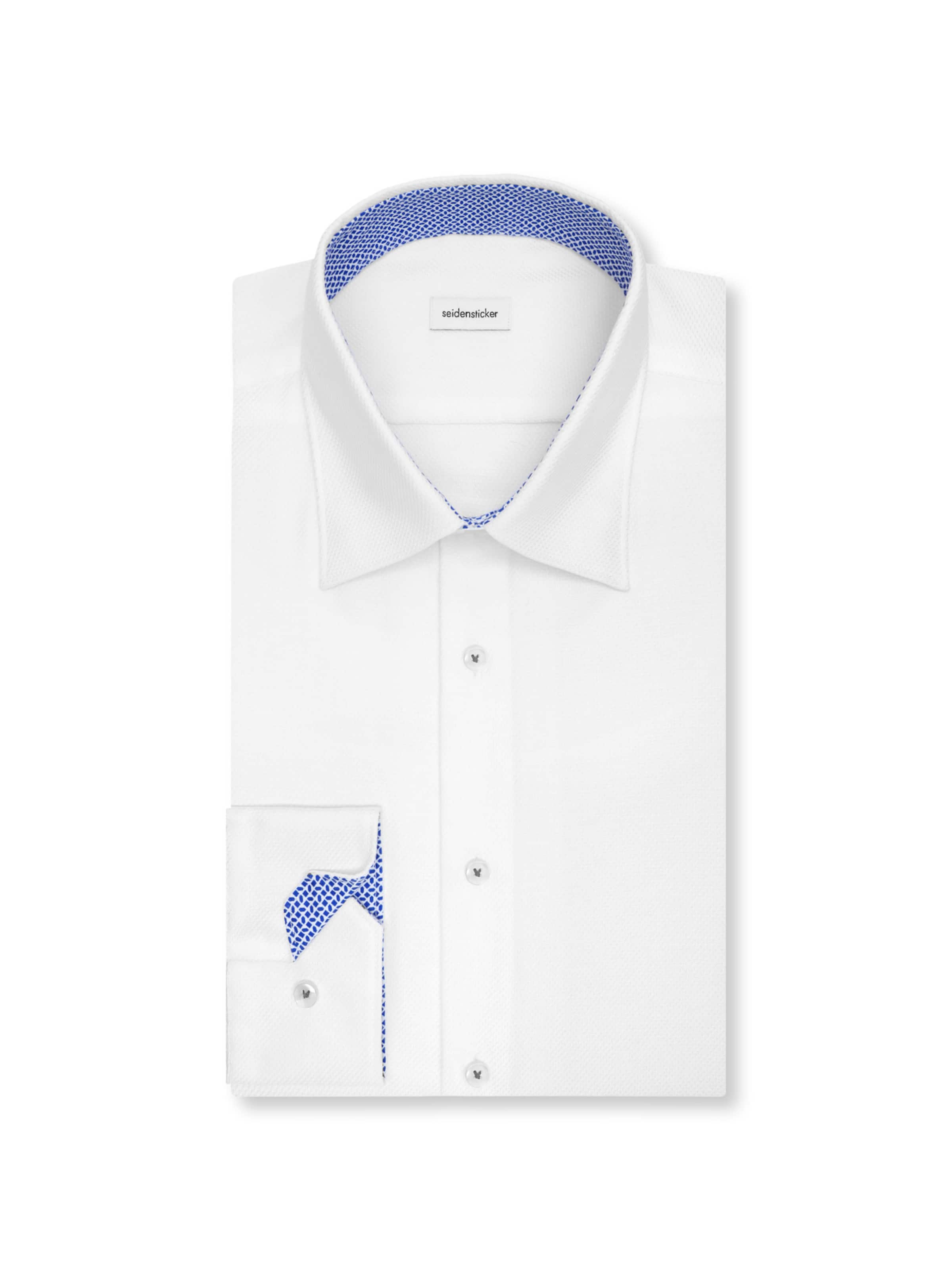 SEIDENSTICKER Regular fit Zakelijk overhemd 'Schwarze Rose' in Wit