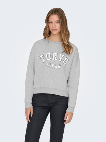 ONLY Sweatshirt in Grau: Vorderseite