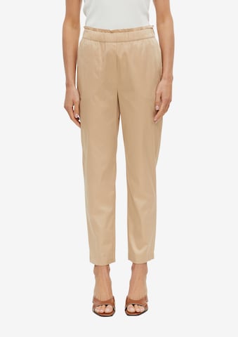 s.Oliver BLACK LABEL Tapered Housut värissä beige: etupuoli