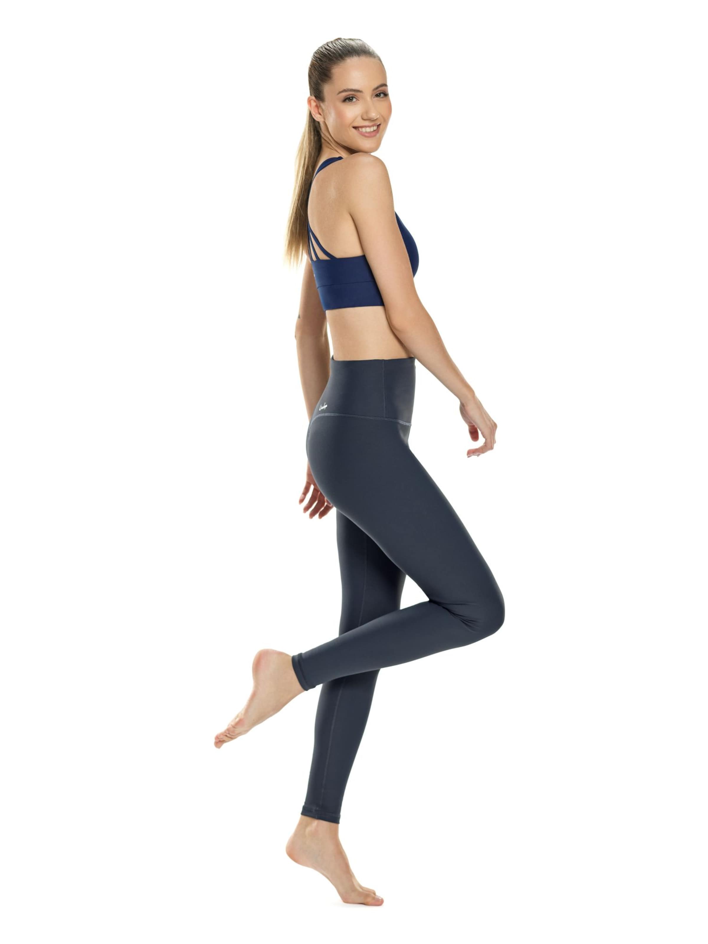 Winshape Skinny Sporthose 'HWL117C' in Grau