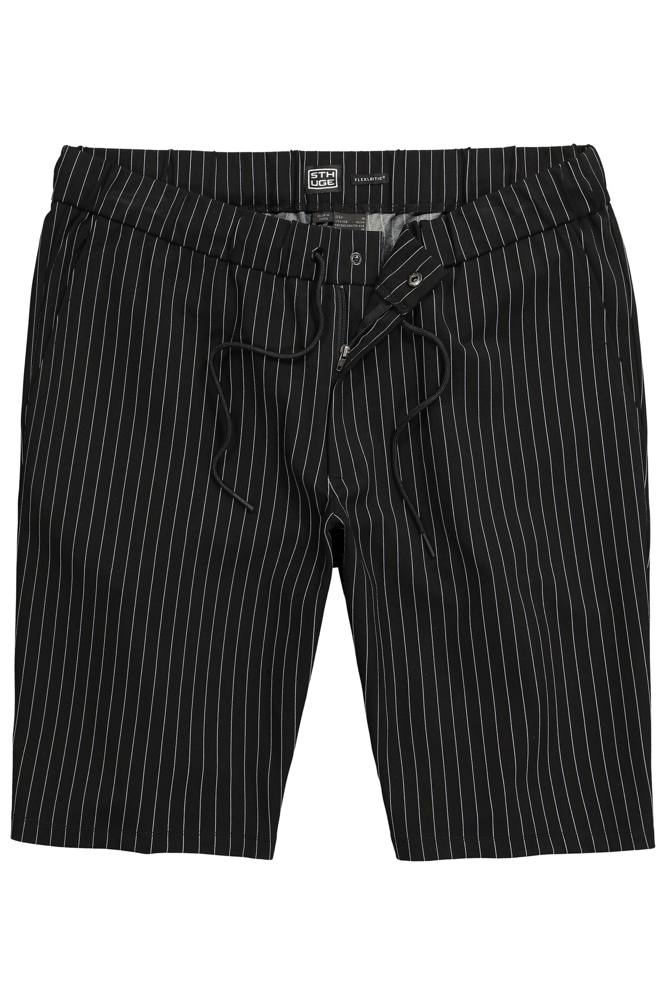 STHUGE Skinny Trousers in Black: front