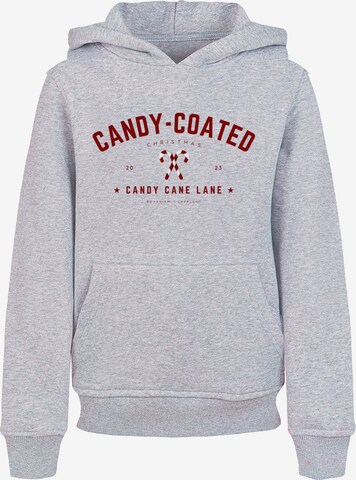 F4NT4STIC Sweatshirt 'Weihnachten Candy Coated Christmas' in Grau: predná strana