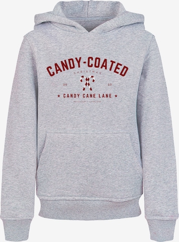 F4NT4STIC Sweatshirt 'Weihnachten Candy Coated Christmas' in Grey: front