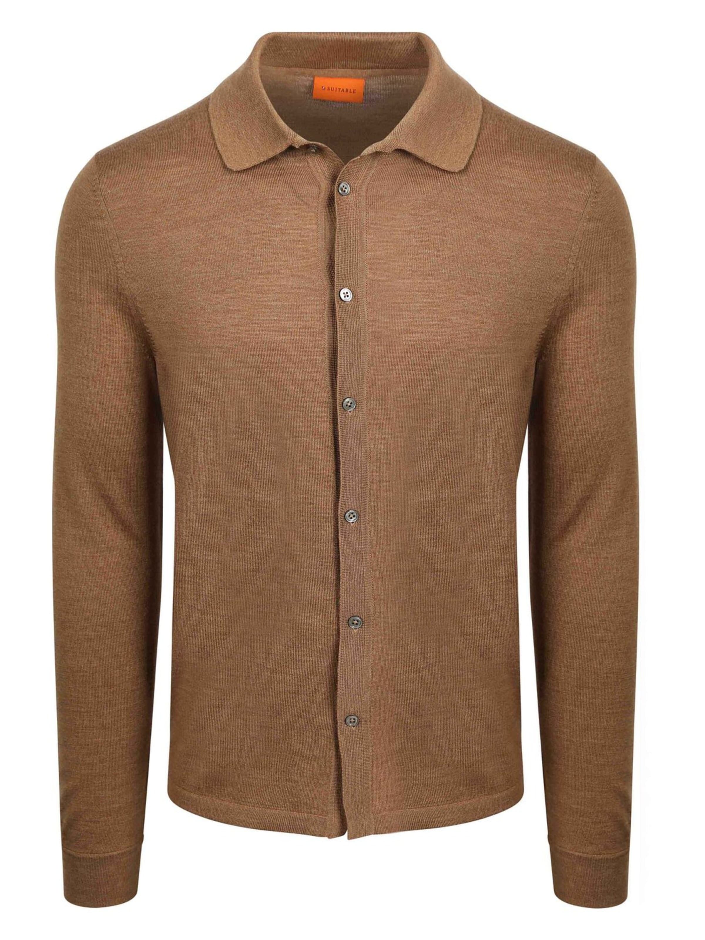 Coupe slim Chemise Suitable en marron : devant