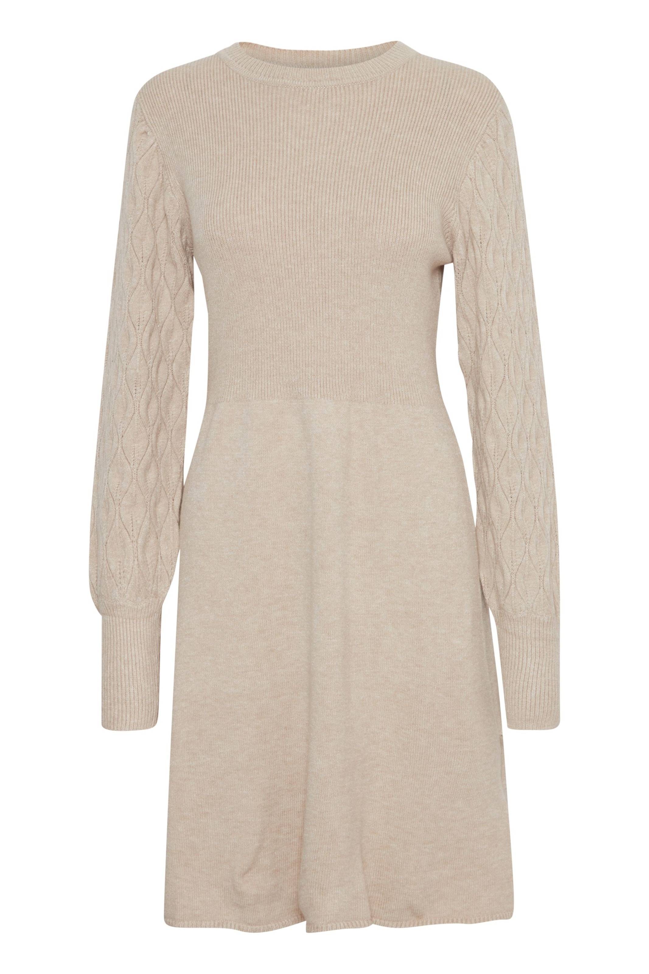 Robes en maille 'Nonina' b.young en beige : devant