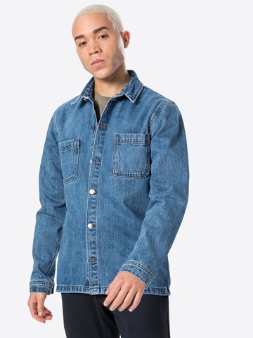 Denim Project Rovný strih Košeľa - Modrá: predná strana