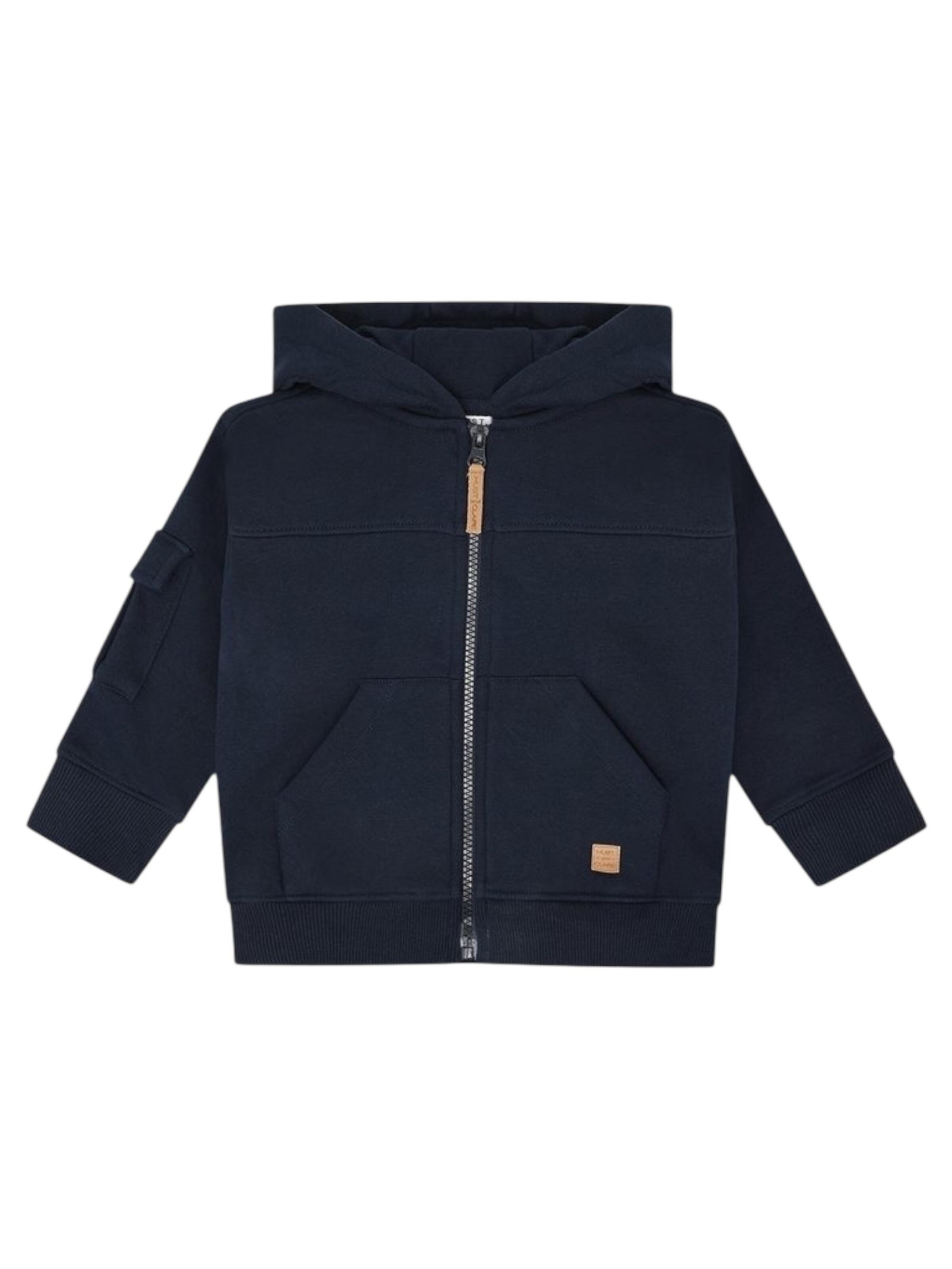 Hust & Claire Übergangsjacke 'Hust & Claire Jungen Hoodie Sejer'‌‌‌‌ in Blau: Vorderseite