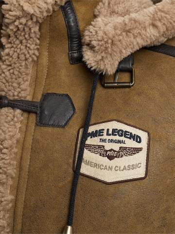 PME Legend Tussenjas 'Tornador leather jacket' in Bruin