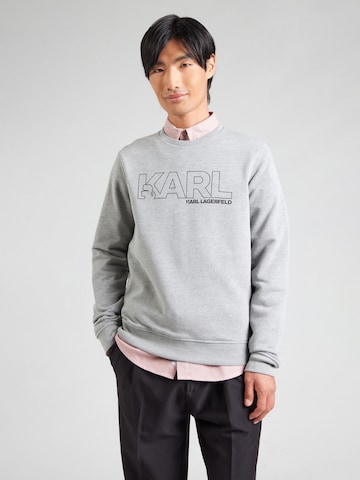 Bluză de molton de la Karl Lagerfeld pe gri: față