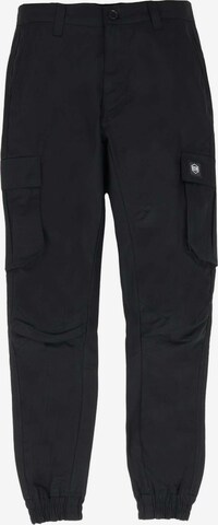 DOLLY NOIRE Tapered Cargo trousers in Black: front
