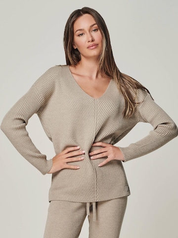 YOU LOOK PERFECT Sweater 'BLOSSOM' in Grey: front