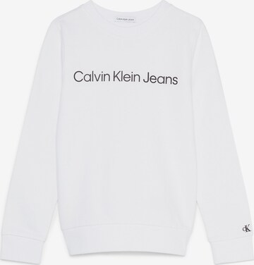 Bluză de molton de la Calvin Klein Jeans pe alb: față