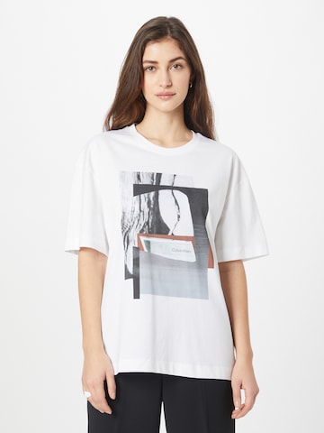 Calvin Klein - Camiseta en blanco: frente