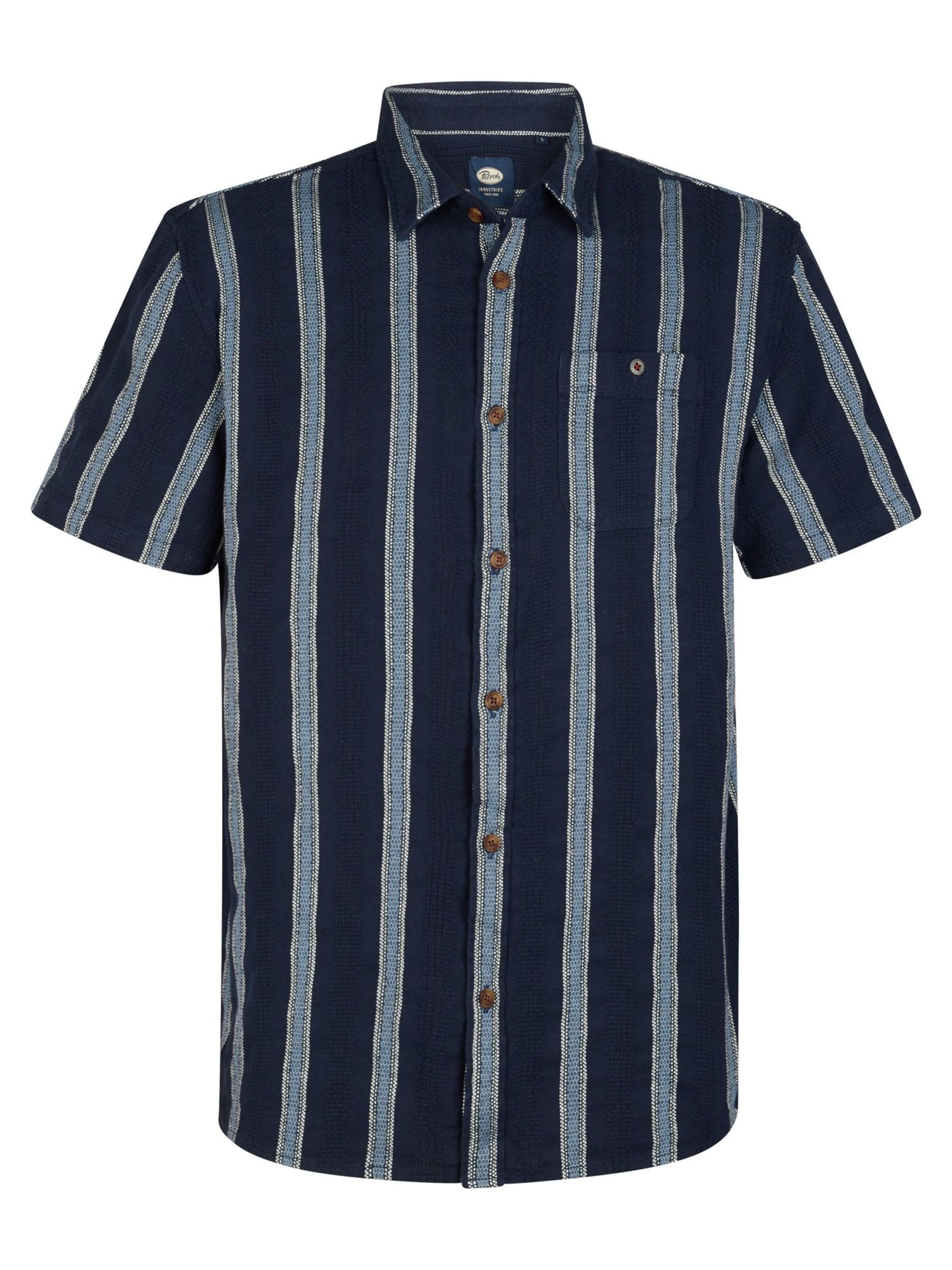 PETROL INDUSTRIES MEN Regular Fit Hemd‌‌‌‌‌‌‌‌ in Blau: Vorderseite