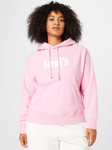 Levi's® Plus Sweatshirt 'Graphic Standard Fit Hoodie' i rosa: framsida