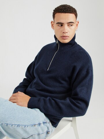 JACK & JONES Пуловер 'OLLIE' в синьо: отпред