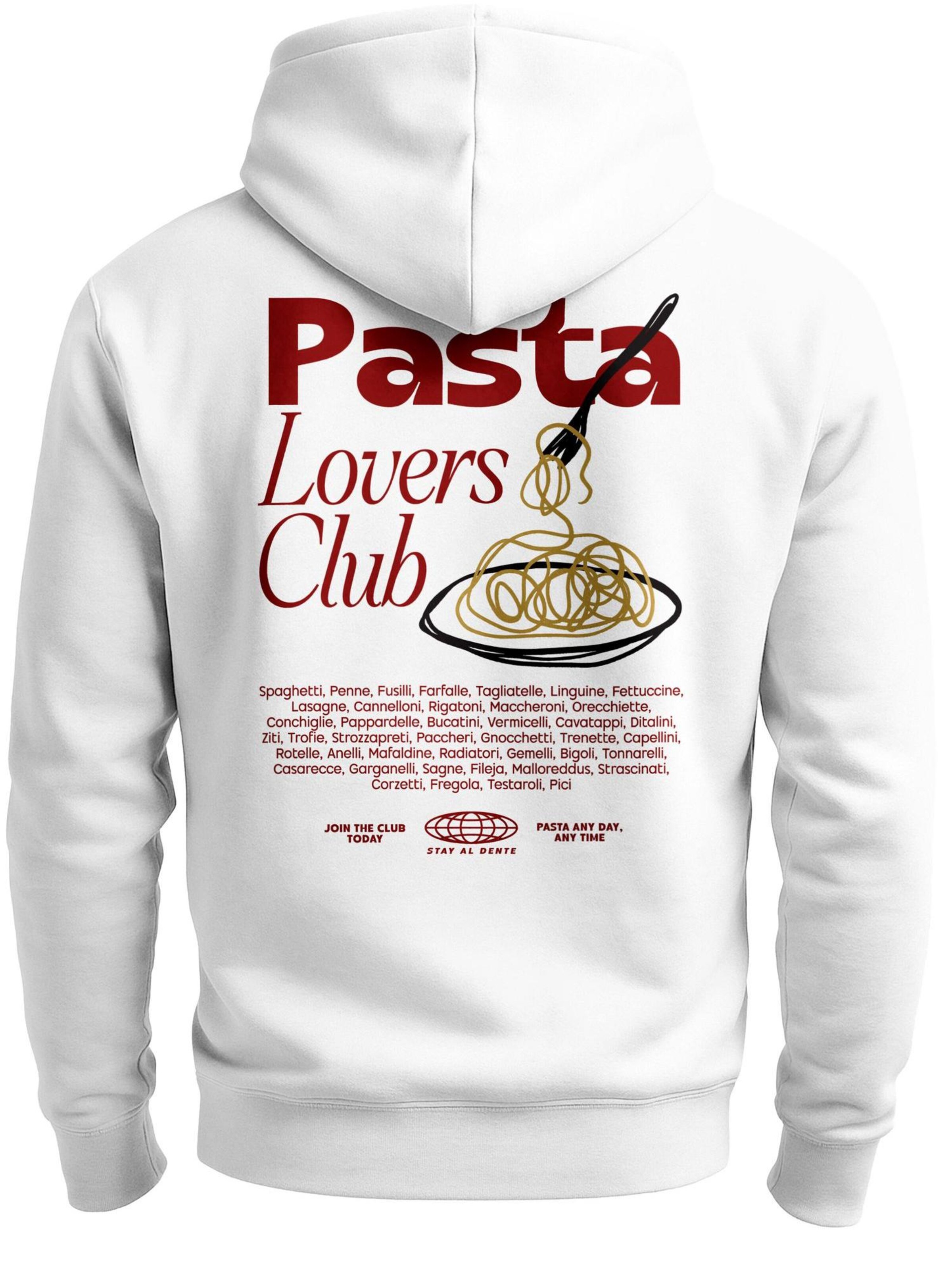 Neverless Sweatshirt 'Pasta Lovers Club' in Red