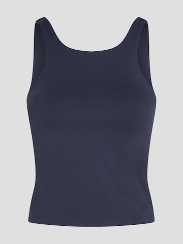 YO-GAYA Sports Top 'Sculpting High Neck Top' in Blue: front