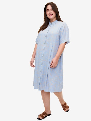 Zizzi Sukienka koszulowa 'BELLA' w kolorze niebieski