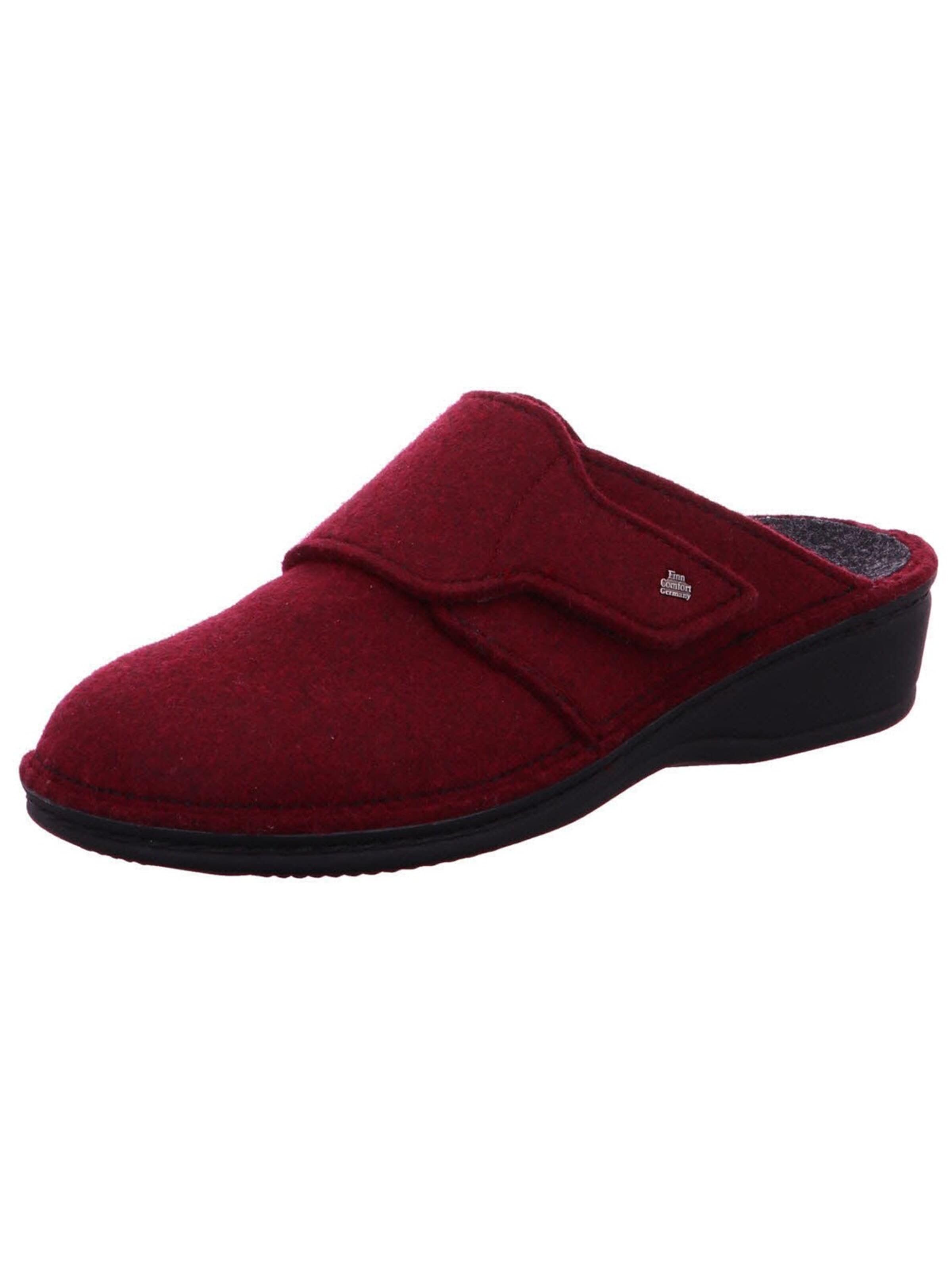 Finn Comfort - Zapatillas de casa 'Hausschuh Damen 06550 416056 Filz in rot' en rojo: frente