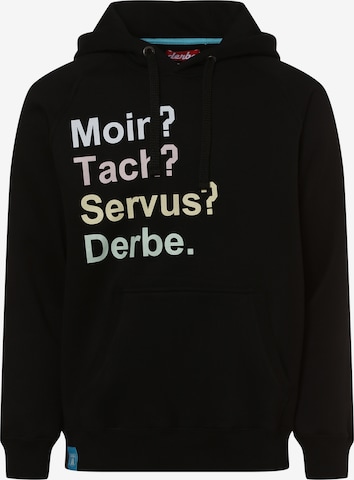 Derbe Sweatshirt in Black: front