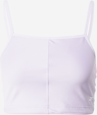 Sportiniai marškinėliai be rankovių iš Reebok, spalva – pastelinė violetinė / balta, Prekių apžvalga