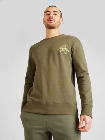 Sweat-shirt 'BROOKLYN' AÉROPOSTALE en vert : devant