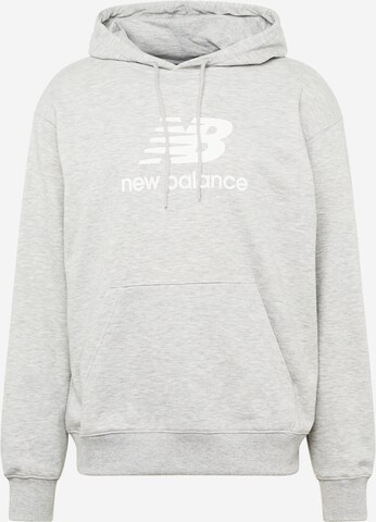 new balance Sweatshirt 'ESSENTIALS' in Grijs: voorkant