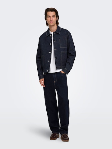 Veste mi-saison 'ONSArtisan' Only & Sons en bleu
