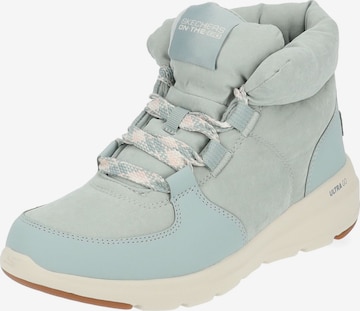 SKECHERS Lace-Up Ankle Boots in Blue: front