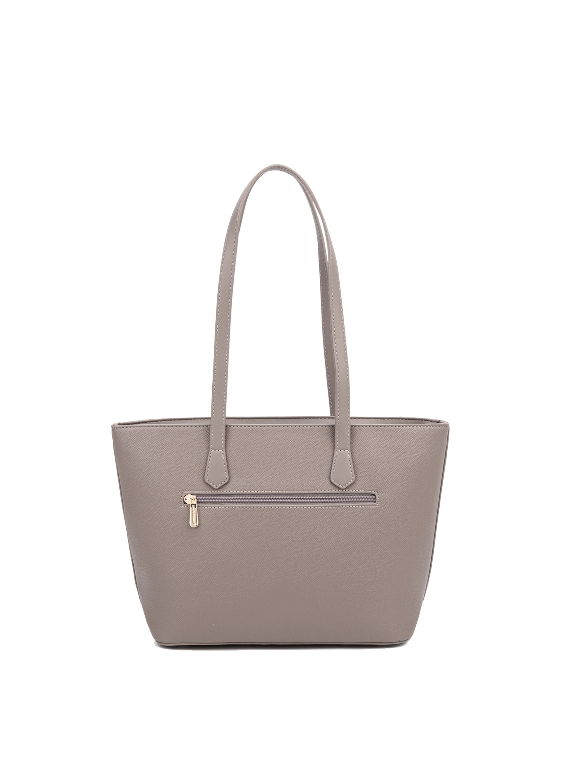 Borsa a spalla 'Borsa a Spalla Donna Vegan Leather 36x23 cm - Chiusura Zip' di David Jones in grigio