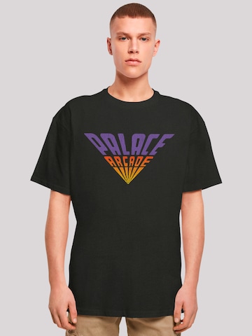 T-Shirt 'Stranger Things Palace Arcade Netflix TV Series' F4NT4STIC en noir : devant
