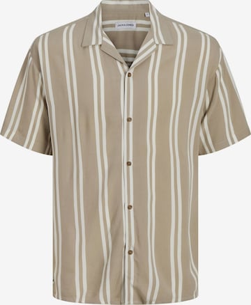JACK & JONES Классический крой Рубашка 'JJEJeff' в Бежевый: спереди