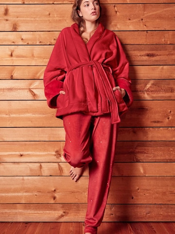 Robe de chambre Gisela en rouge