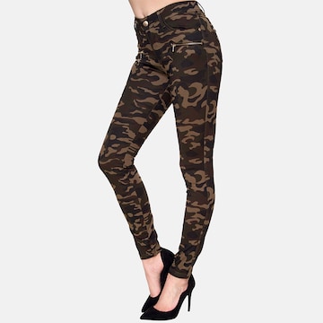 Skinny Jeans di Elara in verde