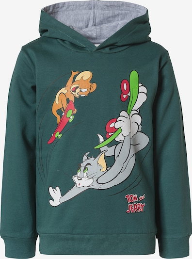 Tom and Jerry Sweatshirt in braun / grau / dunkelgrün / kirschrot, Produktansicht