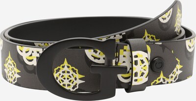 Curea GUESS pe galben citron / gri închis / alb, Vizualizare produs